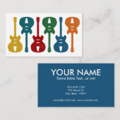 Cartes de visite d'instruction de guitare (Devant / Derrière)