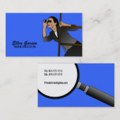 Cartes de visite d'investigateur privé (Devant / Derrière)