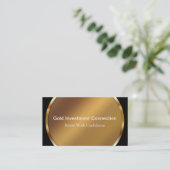 Cartes de visite d'investissement d'or (Debout devant)