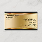 Cartes de visite d'investissement en or (Devant)