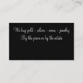 Cartes de visite D'Investissement En Or Et Pièces (Dos)