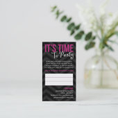 Cartes de visite d'invitation de partie (Debout devant)