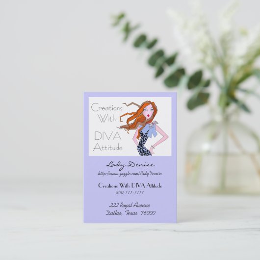 cartes de visite "Diva Attitude" (Debout devant)