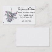 cartes de visite : diva de soprano (Devant / Derrière)