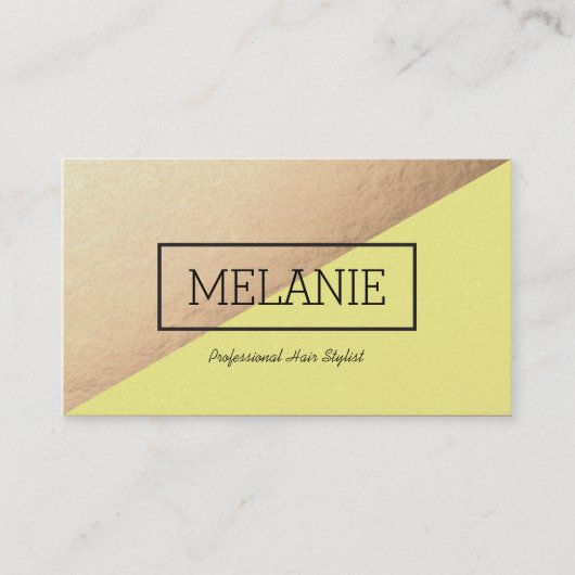 Cartes de visite divisés en jaune (Devant)