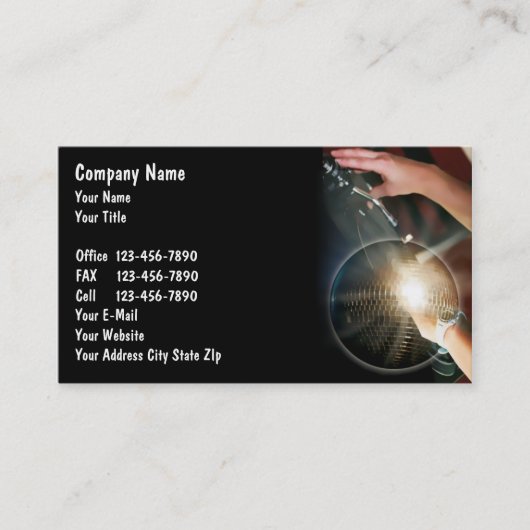 Cartes de visite DJ (Devant)