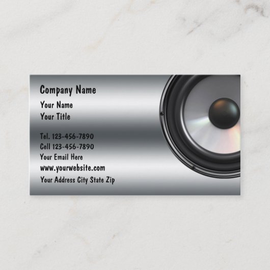 Cartes de visite DJ (Devant)