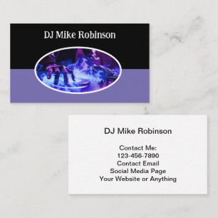 Cartes de visite DJ de musique cool