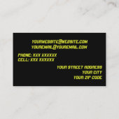 Cartes de visite DJ/musique (Dos)