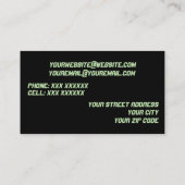 Cartes de visite DJ/musique (Dos)