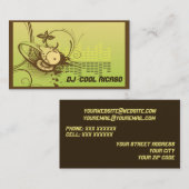 Cartes de visite DJ/musique (Devant / Derrière)