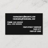 Cartes de visite DJ/musique (Dos)