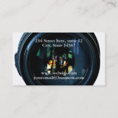 Cartes de visite d'objectif de caméra de (Dos)