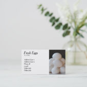 Cartes de visite d'oeufs frais (Debout devant)