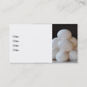 Cartes de visite d'oeufs frais (Dos)