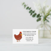 Cartes de visite d'oeufs frais (Debout devant)