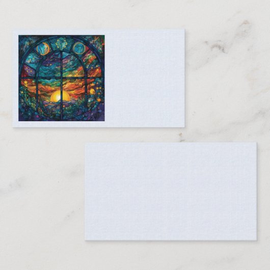Cartes de visite d'oeuvres d'art en verre peint (Devant / Derrière)