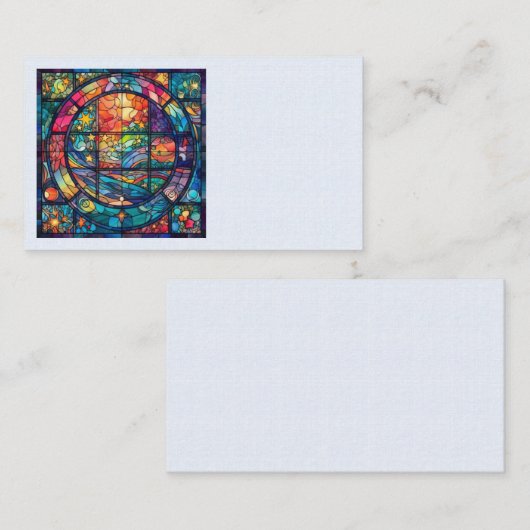 Cartes de visite d'oeuvres d'art en verre peint (Devant / Derrière)
