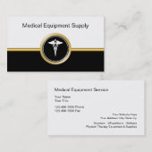 Cartes de visite d'offre de matériel médical (Devant / Derrière)