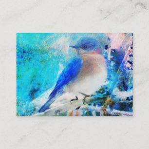 Cartes de visite d'oiseau bleu