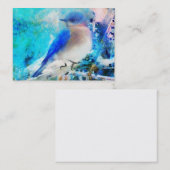 Cartes de visite d'oiseau bleu (Devant / Derrière)