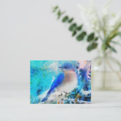Cartes de visite d'oiseau bleu (Debout devant)
