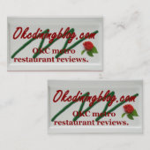 cartes de visite d'OKCdiningblog.com (Devant / Derrière)