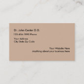 Cartes de visite d'ophtalmologiste (Dos)
