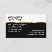 Cartes de visite d'opticien de luxe (Devant)