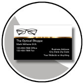 Cartes de visite d'opticien de luxe