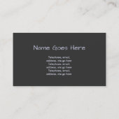 Cartes de visite d'opticien de "sucrerie" (Dos)