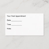 Cartes de visite d'optométrie (Dos)