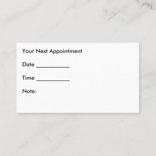 Cartes de visite d'optométrie (Dos)