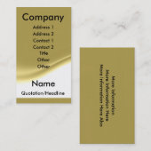Cartes de visite d'or (Devant / Derrière)
