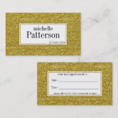 Cartes de visite d'or de rendez-vous des parties (Devant / Derrière)