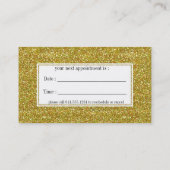 Cartes de visite d'or de rendez-vous des parties (Dos)
