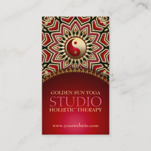 Cartes de visite d'or de rouge d'équilibre de