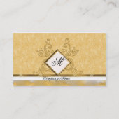 Cartes de visite d'or élégants de broderie (Dos)
