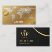 Cartes de visite d'or noir (Devant / Derrière)