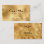 Cartes de visite d'or personnalisables (Devant / Derrière)