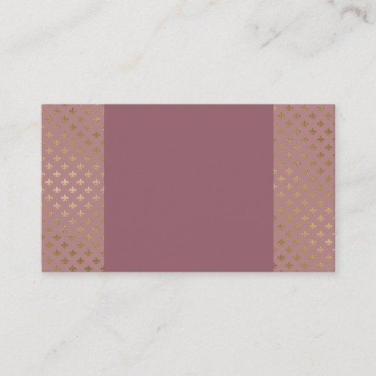 Cartes de visite d'or rose (Devant)