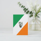 Cartes de visite d'orange de vert d'harpe de vert (Debout devant)