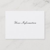 Cartes de visite d'orange de vert d'harpe de vert (Dos)