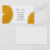 Cartes de visite d'oranges (Devant / Derrière)