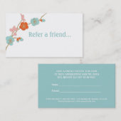 Cartes de visite d'orchidée simple pour ami (Devant / Derrière)