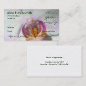 Cartes de visite d'Orchidées blanches (Devant / Derrière)