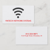 Cartes de visite d'ordinateur de réseau de WiFi (Devant / Derrière)