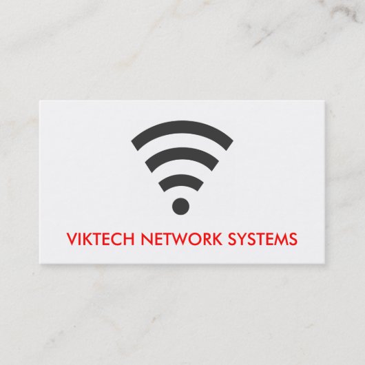 Cartes de visite d'ordinateur de réseau de WiFi (Devant)