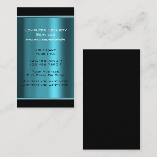 Cartes de visite d'ordinateurs Cool (Devant / Derrière)