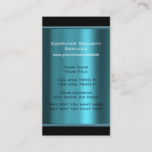 Cartes de visite d'ordinateurs Cool (Devant)